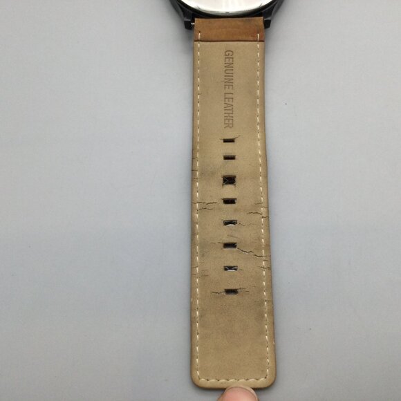 MVMT Classic Watch Men 45mm Black Date Brown Leather Band New Battery - Picture 12 of 16